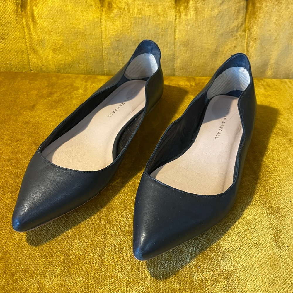 Loeffler Randall Milla Scalloped Black Flats
